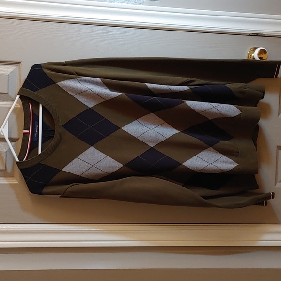 NWOT Tommy Hilfiger Men's Argyle Sweater Size XXL - Picture 1 of 9